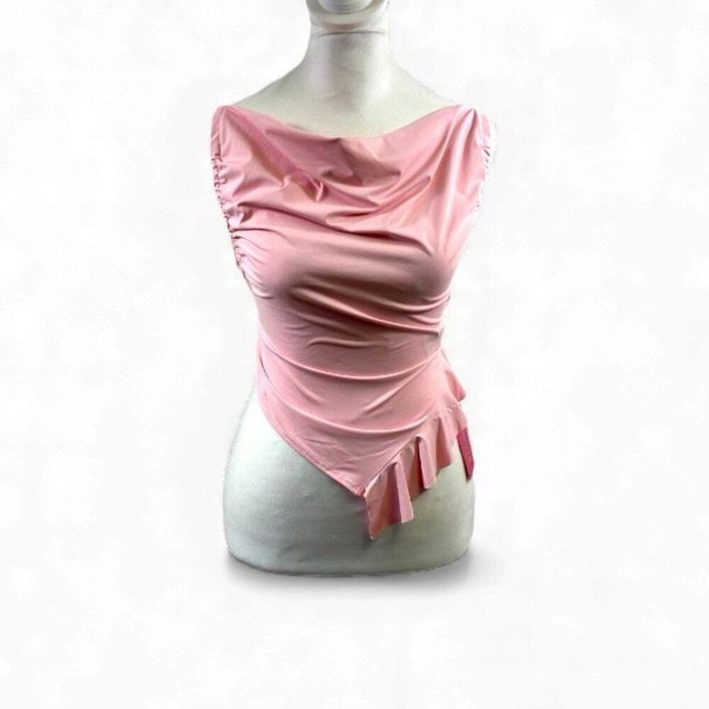 Edikted NWTβSleeveless Open Back Straps Asymmetrical Top Size L